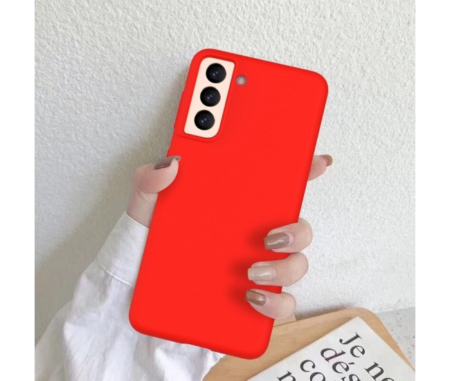 Husa protectie Flippy compatibila cu Samsung S21 5G Liquid Silicone Case Rosu