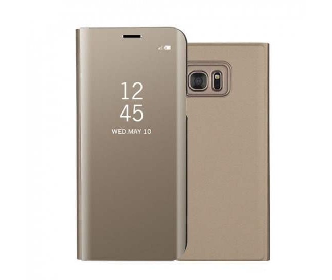 Husa Samsung Galaxy S7 Flip Cover Oglinda Auriu Husa Samsung Galaxy S7 Flip Cover Oglinda Auriu