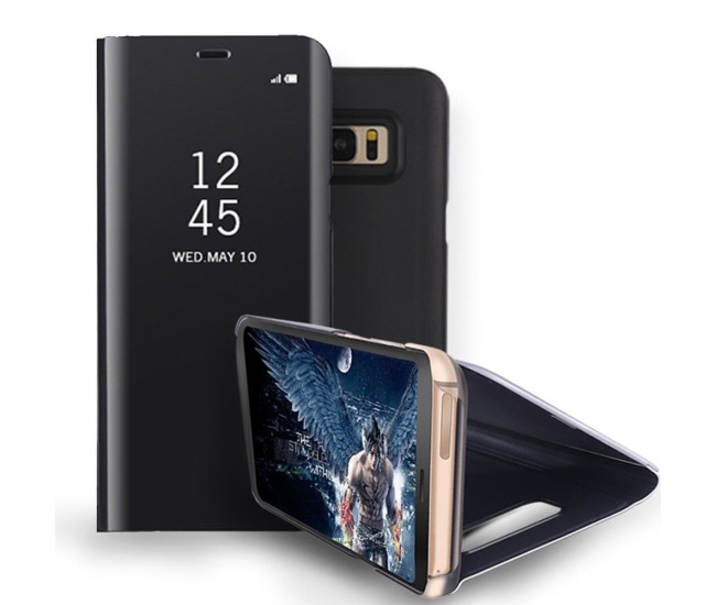 Husa Samsung Galaxy S7 Flip Cover Oglinda Negru