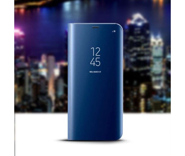 Husa Samsung S10 Plus Flip Cover Oglinda Albastru