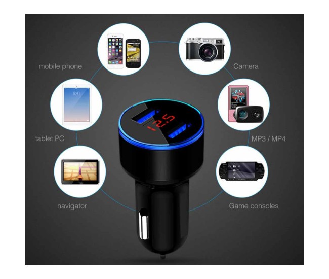 Incarcator Auto cu Afisaj Digital, Flippy, din Metal, 3.1A, Incarcare Rapida 6A PD+QC3.0, Dublu USB, Negru Incarcator Auto cu Afisaj Digital, Flippy, din Metal, 3.1A, Incarcare Rapida 6A PD+QC3.0, Dublu USB, Negru