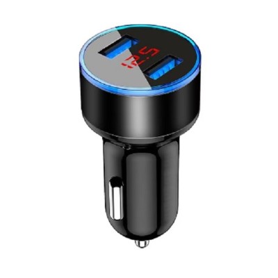 Incarcator Auto cu Afisaj Digital, Flippy, din Metal, 3.1A, Incarcare Rapida 6A PD+QC3.0, Dublu USB, Negru Incarcator Auto cu Afisaj Digital, Flippy, din Metal, 3.1A, Incarcare Rapida 6A PD+QC3.0, Dublu USB, Negru