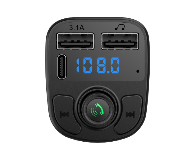 Incarcator Auto cu MP3 Player, Flippy, Bluetooth 5.0, 5V, 2 x USB, Type C, Negru Incarcator Auto cu MP3 Player, Flippy, Bluetooth 5.0, 5V, 2 x USB, Type C, Negru