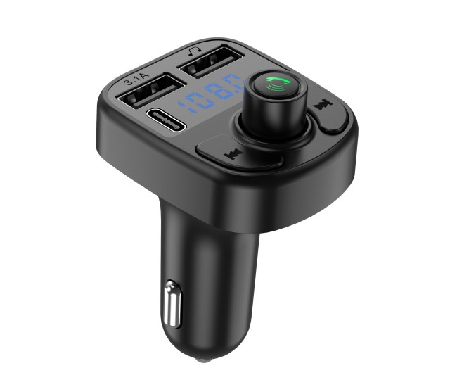 Incarcator Auto cu MP3 Player, Flippy, Bluetooth 5.0, 5V, 2 x USB, Type C, Negru Incarcator Auto cu MP3 Player, Flippy, Bluetooth 5.0, 5V, 2 x USB, Type C, Negru