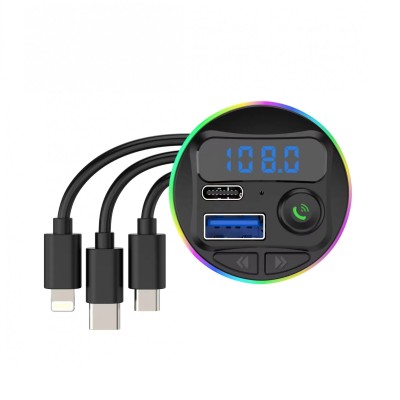 Incarcator Auto cu MP3 Player, Flippy, Port USB Fast Charge QC3.0 si Type C, PD 20W, Bluetooth, 3 Mufe de Incarcare, Negru Incarcator Auto cu MP3 Player, Flippy, Port USB Fast Charge QC3.0 si Type C, PD 20W, Bluetooth, 3 Mufe de Incarcare, Negru