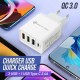 Incarcator Fast Charge pentru Telefon 32W, Flippy, Incarcator Quick Charge cu 3 Porturi USB-A 3.1A & 1 USB-C, Power Delivery 32W, Cap Standard European, Alb Incarcator Fast Charge pentru Telefon 32W, Flippy, Incarcator Quick Charge cu 3 Porturi USB-A 3.1A & 1 USB-C, Power Delivery 32W, Cap Standard European, Alb