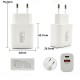 Incarcator Fast Charging pentru Telefon, Flippy, Dual Port USB-A si USB-C cu Cap de Incarcare Standard European, Power Delivery 20W Q.C 3.0, Alb Incarcator Fast Charging pentru Telefon, Flippy, Dual Port USB-A si USB-C cu Cap de Incarcare Standard European, Power Delivery 20W Q.C 3.0, Alb