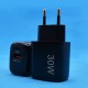Incarcator Fast Charging pentru Telefon, Flippy, Dual Port USB-A si USB-C cu Cap de Incarcare Standard European, 30W Q.C 3.0, Negru Incarcator Fast Charging pentru Telefon, Flippy, Dual Port USB-A si USB-C cu Cap de Incarcare Standard European, 30W Q.C 3.0, Negru