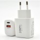 Incarcator Fast Charging pentru Telefon, Flippy, Dual Port USB-A si USB-C cu Cap de Incarcare Standard European, Power Delivery 20W Q.C 3.0, Alb Incarcator Fast Charging pentru Telefon, Flippy, Dual Port USB-A si USB-C cu Cap de Incarcare Standard European, Power Delivery 20W Q.C 3.0, Alb