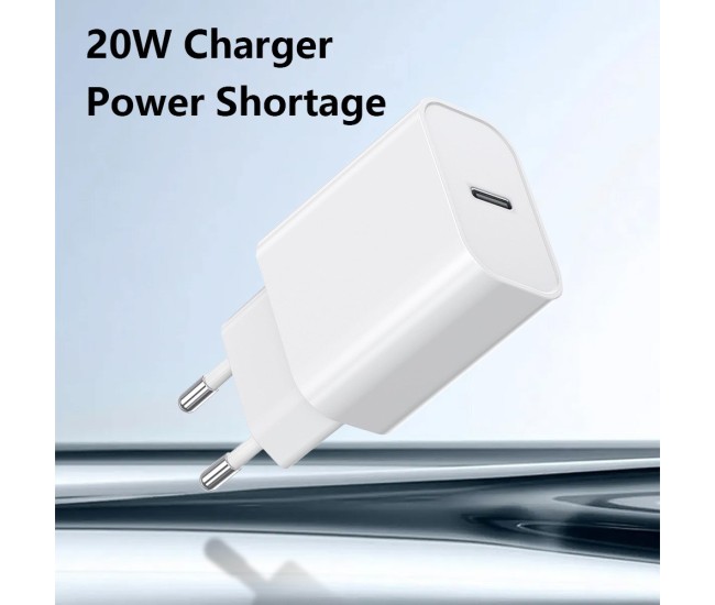 Incarcator Retea Fast Charge, Flippy, Incarcator Standard European Power Delivery 20 W, Compatibil cu iPhone 8-14, Alb Incarcator Retea Fast Charge, Flippy, Incarcator Standard European Power Delivery 20 W, Compatibil cu iPhone 8-14, Alb