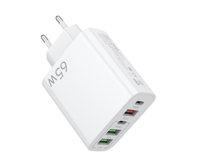 Incarcator Retea, Flippy, 5 Porturi, 65W Fast Charge, 3 x USB, 2 x Type-C, Universal Compatibil iPhone, Huawei, Samsung, Xiaomi, Alb Incarcator Retea, Flippy, 5 Porturi, 65W Fast Charge, 3 x USB, 2 x Type-C, Universal Compatibil iPhone, Huawei, Samsung, Xiaomi, Alb