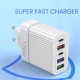 Incarcator Retea pentru Telefon, Flippy, Super Fast Charger Multi-Port, Power Delivery 120W, 3 USB-A, 2 TYPE-C, Compatibil Telefon si Tableta, Alb Incarcator Retea pentru Telefon, Flippy, Super Fast Charger Multi-Port, Power Delivery 120W, 3 USB-A, 2 TYPE-C, Compatibil Telefon si Tableta, Alb