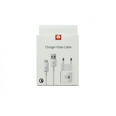 Incarcator Retea Quick Charge 2.0   Cablu Micro-USB WUW-T19 Flippy Blister, Alb