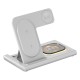 Incarcator Wireless 3 in 1 Fast Charger, Flippy, Compatibil cu Apple iPhone, iWatch, AirPods, New Design, 15W, 16.5 x 14 x 9.5 cm, Alb
