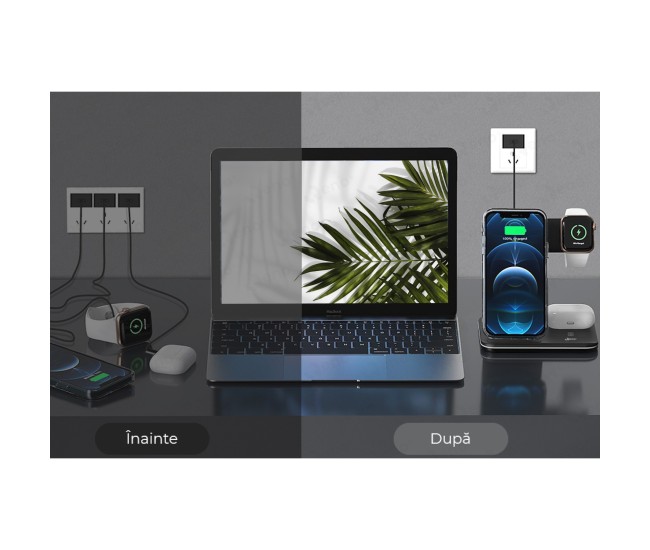 Incarcator Wireless Flippy, Statie Incarcare 3 In 1 Qi Fast Charger 15W, Incarcare Rapida, Compatibil Cu Apple Watch Toate Seriile Airpods Toate Modele si Iphone Android Samsung Huawei Xiaomi, Quick Charge, Negru Incarcator Wireless Flippy, Statie Incarcare 3 In 1 Qi Fast Charger 15W, Incarcare Rapida, Compatibil Cu Apple Watch Toate Seriile Airpods Toate Modele si Iphone Android Samsung Huawei Xiaomi, Quick Charge, Negru