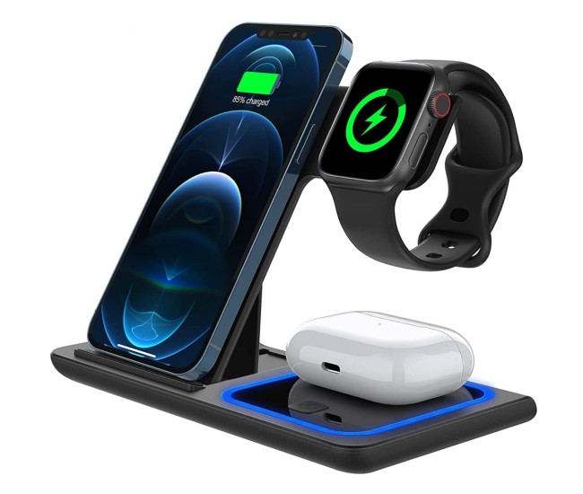 Incarcator Wireless Flippy, Statie Incarcare 3 In 1 Qi Fast Charger 15W, Incarcare Rapida, Compatibil Cu Apple Watch Toate Seriile Airpods Toate Modele si Iphone Android Samsung Huawei Xiaomi, Quick Charge, Negru Incarcator Wireless Flippy, Statie Incarcare 3 In 1 Qi Fast Charger 15W, Incarcare Rapida, Compatibil Cu Apple Watch Toate Seriile Airpods Toate Modele si Iphone Android Samsung Huawei Xiaomi, Quick Charge, Negru
