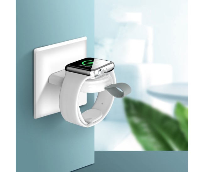 Incarcator Wireless pentru Smart Watch, Flippy, Compatibil cu Apple iWatch 1/9, Magnetic, Interfata Port USB-A, Fara Cablu direct in Statie sau Calculator, Negru