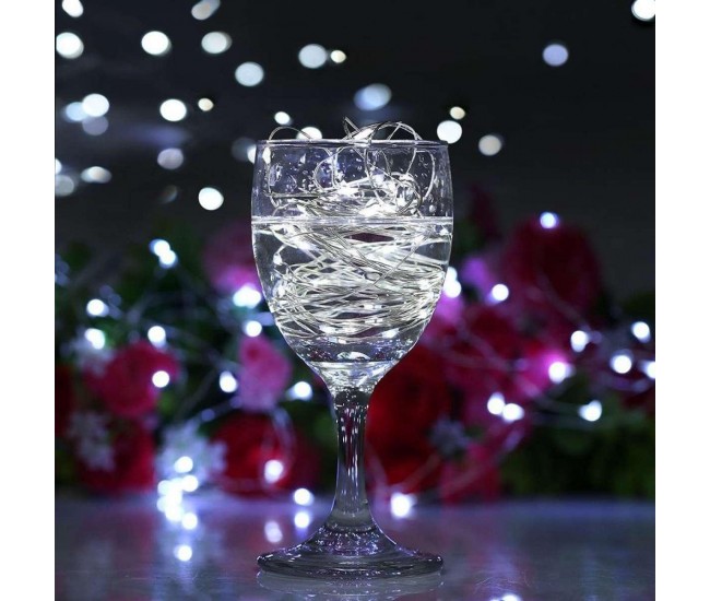 Instalatie Craciun, 10 metri, 100 LED-uri, cu Baterii si Telecomanda cu 8 functii, Alb rece, Flippy Instalatie Craciun, 10 metri, 100 LED-uri, cu Baterii si Telecomanda cu 8 functii, Alb rece, Flippy