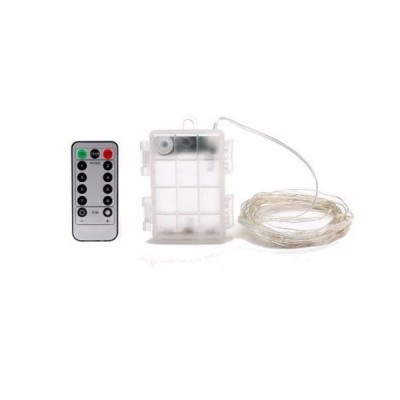 Instalatie Craciun, 10 metri, 100 LED-uri, cu Baterii si Telecomanda cu 8 functii, Alb rece, Flippy Instalatie Craciun, 10 metri, 100 LED-uri, cu Baterii si Telecomanda cu 8 functii, Alb rece, Flippy