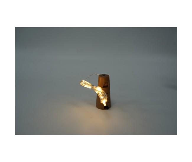 Instalatie de Craciun, Liniara, 2 m, Baterii, 20 LED-uri, Alb Cald, Fir Cupru, Interior/Exterior, Flippy