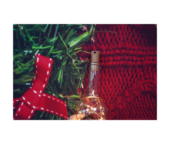 Instalatie Craciun, Liniara, 3 metri, Baterii, 30 LED-uri, Alb Cald, Fir Cupru, Interior/Exterior, Flippy