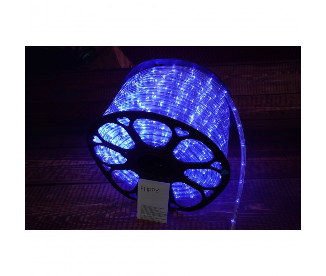 Instalatie Craciun, 30 m, 720 Led-uri, Furtun Luminos, Albastru, Transformator, 8 jocuri de lumini, Sectionabila, 220 V, Flippy Instalatie Craciun, 30 m, 720 Led-uri, Furtun Luminos, Albastru, Transformator, 8 jocuri de lumini, Sectionabila, 220 V, Flippy
