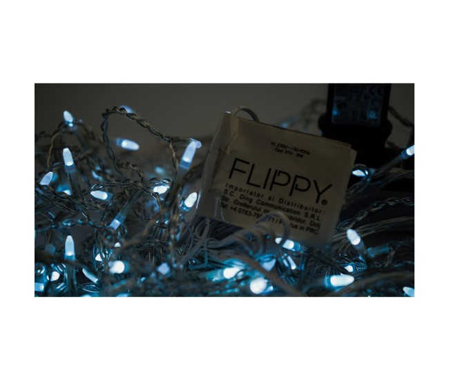 Instalatie Craciun, 40 m, 286 Led-uri ,Franjuri, Alb rece, 8 jocuri de lumini, Transformator cu telecomanda, Interconectabila, Prelungitor 3 m inclus, Fir Alb, Flippy Instalatie Craciun, 40 m, 286 Led-uri ,Franjuri, Alb rece, 8 jocuri de lumini, Transformator cu telecomanda, Interconectabila, Prelungitor 3 m inclus, Fir Alb, Flippy