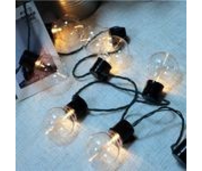 Instalatie Craciun, 5 M, 10 de LED-uri, alb-cald, model cu bulb, liniara, solara, interior/exterior, Flippy Instalatie Craciun, 5 M, 10 de LED-uri, alb-cald, model cu bulb, liniara, solara, interior/exterior, Flippy