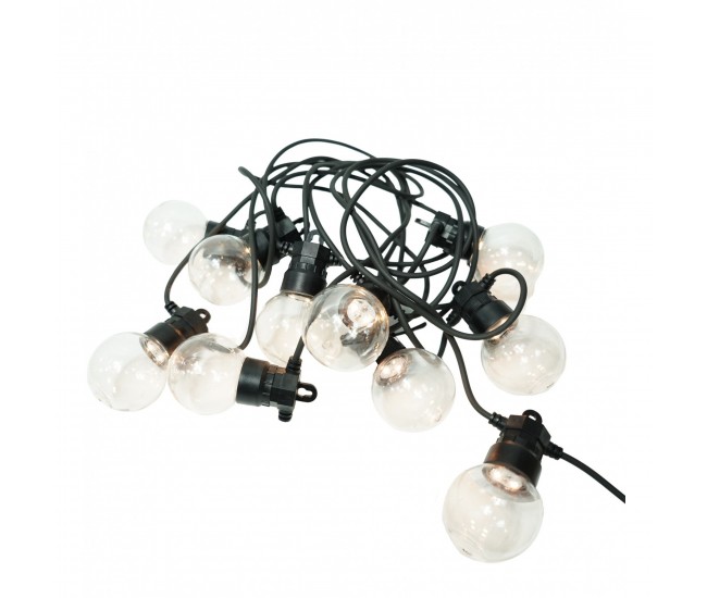 Instalatie Craciun, 5 M, 10 de LED-uri, alb-cald, model cu bulb, liniara, solara, interior/exterior, Flippy Instalatie Craciun, 5 M, 10 de LED-uri, alb-cald, model cu bulb, liniara, solara, interior/exterior, Flippy