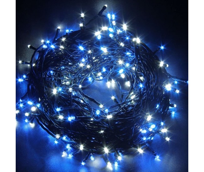 Instalatie Craciun, 5 m, 143 Led-uri ,Franjuri, Albastru, Flash, Transformator cu telecomanda, Interconectabila, Prelungitor 3 m inclus, Fir Alb, Flippy Instalatie Craciun, 5 m, 143 Led-uri ,Franjuri, Albastru, Flash, Transformator cu telecomanda, Interconectabila, Prelungitor 3 m inclus, Fir Alb, Flippy