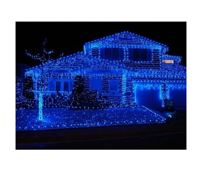 Instalatie Craciun, 5 m, 143 Led-uri ,Franjuri, Albastru, Flash, Transformator cu telecomanda, Interconectabila, Prelungitor 3 m inclus, Fir Alb, Flippy Instalatie Craciun, 5 m, 143 Led-uri ,Franjuri, Albastru, Flash, Transformator cu telecomanda, Interconectabila, Prelungitor 3 m inclus, Fir Alb, Flippy