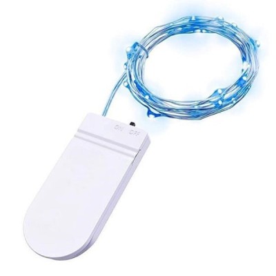 Instalatie Craciun, 5 metri, 50 LED-uri, Albastru, cu baterii, fir cupru, liniar, interior/exterior, Flippy Instalatie Craciun, 5 metri, 50 LED-uri, Albastru, cu baterii, fir cupru, liniar, interior/exterior, Flippy