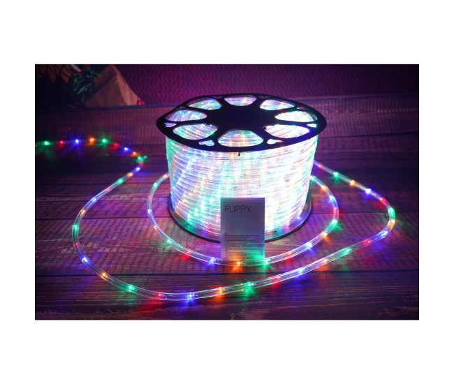 Instalatie Craciun, 80 m, 1920 Led-uri, Furtun Luminos, Multicolor, Transformator, Sectionabila, 220 V, Flippy Instalatie Craciun, 80 m, 1920 Led-uri, Furtun Luminos, Multicolor, Transformator, Sectionabila, 220 V, Flippy