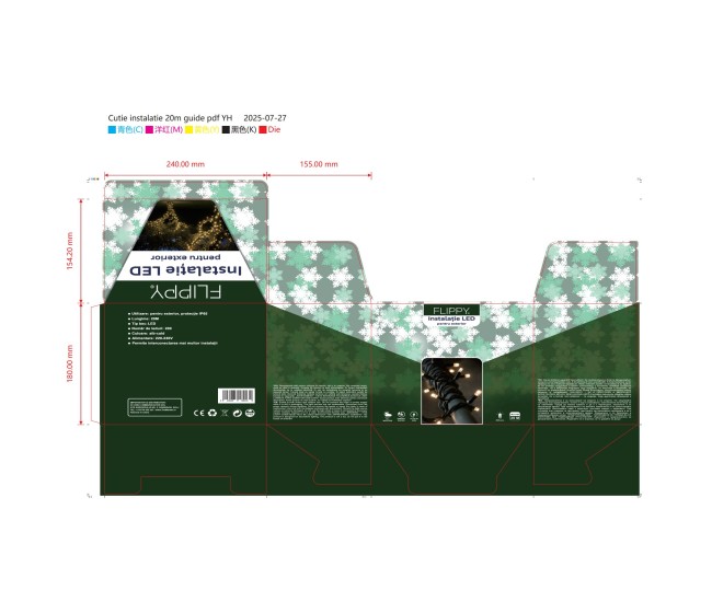 Instalatie Craciun Liniara exterior IP65, cu Alimentator 1.5 m inclus, 20 metri, 200 LED, Alb Cald Instalatie Craciun Liniara exterior IP65, cu Alimentator 1.5 m inclus, 20 metri, 200 LED, Alb Cald