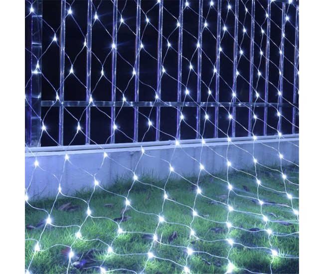 Instalatie Craciun, Tip Plasa, 2 m x 3 m, 320 LED-uri, Alb rece, 8 jocuri de lumini, Transformator cu telecomanda, Interconectabila, Prelungitor 3 m inclus, Fir transparent, Flippy Instalatie Craciun, Tip Plasa, 2 m x 3 m, 320 LED-uri, Alb rece, 8 jocuri de lumini, Transformator cu telecomanda, Interconectabila, Prelungitor 3 m inclus, Fir transparent, Flippy