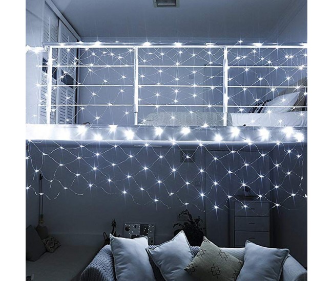 Instalatie Craciun, Tip Plasa, IP 44, 17 x 1 m, 800 LED-uri, Alb rece, 8 jocuri de lumini, Transformator cu telecomanda, Interconectabila, Prelungitor 3 m inclus, Fir transparent, Flippy Instalatie Craciun, Tip Plasa, IP 44, 17 x 1 m, 800 LED-uri, Alb rece, 8 jocuri de lumini, Transformator cu telecomanda, Interconectabila, Prelungitor 3 m inclus, Fir transparent, Flippy