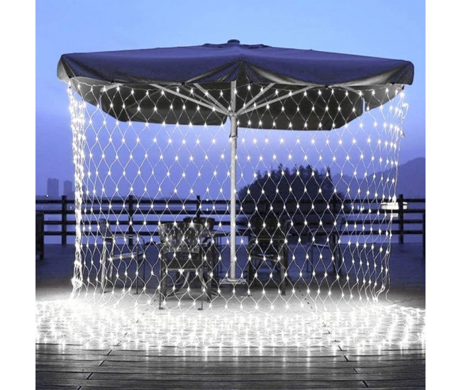 Instalatie Craciun, Tip Plasa, IP 44, 17 x 1 m, 800 LED-uri, Alb rece, 8 jocuri de lumini, Transformator cu telecomanda, Interconectabila, Prelungitor 3 m inclus, Fir transparent, Flippy Instalatie Craciun, Tip Plasa, IP 44, 17 x 1 m, 800 LED-uri, Alb rece, 8 jocuri de lumini, Transformator cu telecomanda, Interconectabila, Prelungitor 3 m inclus, Fir transparent, Flippy