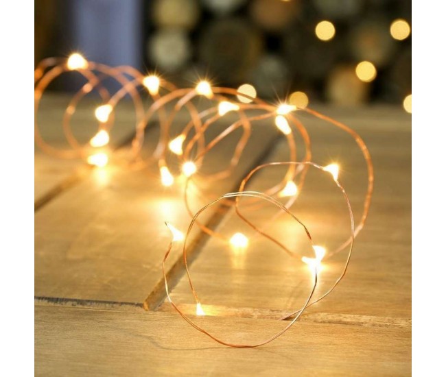 Instalatie de Craciun cu Baterii Tip Liniar, 2 jocuri de lumini, Fir Cupru 10 m 100 LED -uri, Alb Cald Instalatie de Craciun cu Baterii Tip Liniar, 2 jocuri de lumini, Fir Cupru 10 m 100 LED -uri, Alb Cald