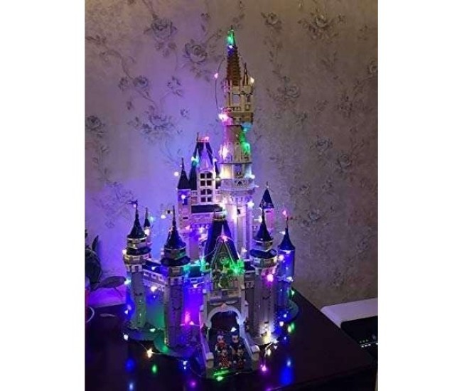 Instalatie de Craciun cu Baterii Tip Liniar, 2 jocuri de lumini, Fir Cupru 5 m 50 LED -uri, Multicolor