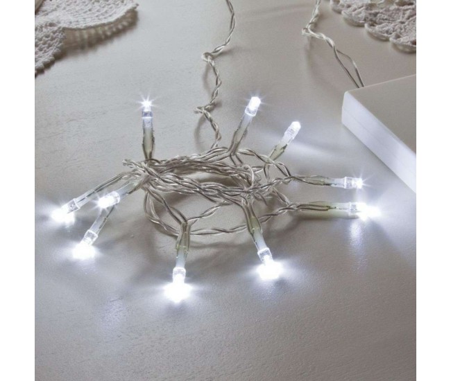 Instalatie de Craciun cu Baterii Tip Liniar, 2 jocuri de lumini, Fir Transparent 1 m 10 LED -uri, Alb Rece Instalatie de Craciun cu Baterii Tip Liniar, 2 jocuri de lumini, Fir Transparent 1 m 10 LED -uri, Alb Rece