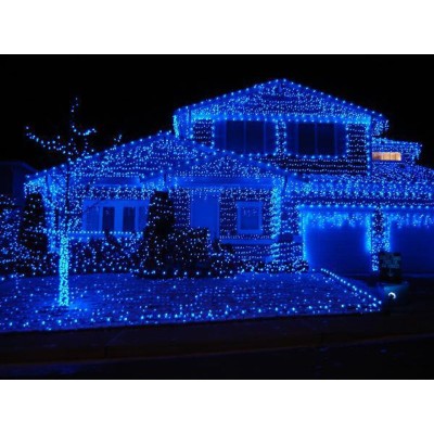 Instalatie de Craciun cu Baterii Tip Liniar, 2 jocuri de lumini, Fir transparent 1 m 10 LED -uri, Albastru Instalatie de Craciun cu Baterii Tip Liniar, 2 jocuri de lumini, Fir transparent 1 m 10 LED -uri, Albastru