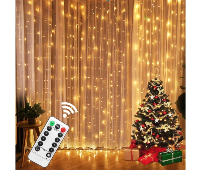 Instalatie de Craciun, Flippy, Instalatie de Tip Perdea IP44, Alimentare prin Port USB si Telecomanda cu 8 functii, 3m x 2m, 300 LED, Alb Rece Instalatie de Craciun, Flippy, Instalatie de Tip Perdea IP44, Alimentare prin Port USB si Telecomanda cu 8 functii, 3m x 2m, 300 LED, Alb Rece