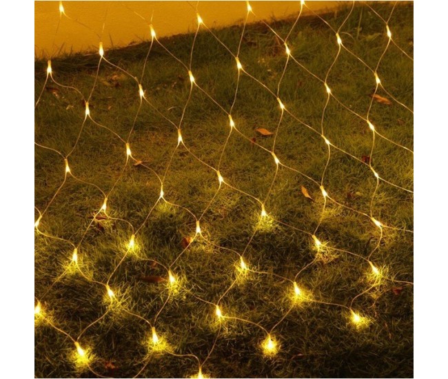 Instalatie de Craciun, Flippy®, Tip Plasa, 1.5 x 1.5 m, 120 LED-uri, Interconectabila, Alb Cald Instalatie de Craciun, Flippy®, Tip Plasa, 1.5 x 1.5 m, 120 LED-uri, Interconectabila, Alb Cald