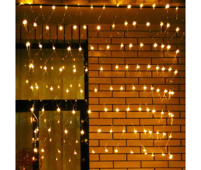 Instalatie de Craciun, Flippy®, Tip Plasa, 1.5 x 1.5 m, 120 LED-uri, Interconectabila, Alb Cald Instalatie de Craciun, Flippy®, Tip Plasa, 1.5 x 1.5 m, 120 LED-uri, Interconectabila, Alb Cald