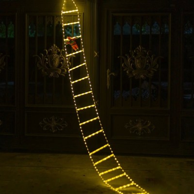Instalatie LED de Craciun, Flippy, cu Accesorii, Lumina Calda, Lungime 1.7m, 8 Trepte, 144 de Luminite, 8 Moduri, Model Mos Craciun pe Scara, Multicolor Instalatie LED de Craciun, Flippy, cu Accesorii, Lumina Calda, Lungime 1.7m, 8 Trepte, 144 de Luminite, 8 Moduri, Model Mos Craciun pe Scara, Multicolor