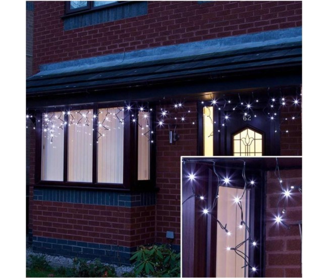 Instalatie Solara Craciun Turturi, IP44, 5 m, 143 Led-uri, Perdea Franjurata, Alb rece, 8 jocuri de lumini, cu Telecomanda, 31V, 500 mAh, Acumulator de 2400 mAh, Exterior, Prelungitor 5 m inclus, Fir Negru, Flippy Instalatie Solara Craciun Turturi, IP44, 5 m, 143 Led-uri, Perdea Franjurata, Alb rece, 8 jocuri de lumini, cu Telecomanda, 31V, 500 mAh, Acumulator de 2400 mAh, Exterior, Prelungitor 5 m inclus, Fir Negru, Flippy