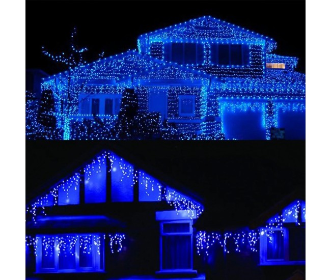 Instalatie Solara Craciun Turturi, IP44, 5 m, 143 Led-uri, Perdea Franjurata, Albastru, 8 jocuri de lumini, cu Telecomanda, 31V, 250 mAh, Acumulator de 1200 mAh, Exterior, Prelungitor 3 m inclus, Fir Transparent, Flippy Instalatie Solara Craciun Turturi, IP44, 5 m, 143 Led-uri, Perdea Franjurata, Albastru, 8 jocuri de lumini, cu Telecomanda, 31V, 250 mAh, Acumulator de 1200 mAh, Exterior, Prelungitor 3 m inclus, Fir Transparent, Flippy