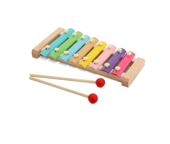 Instrument Muzical Xilofon Flippy, din Lemn, 8 Note Muzicale, 2 Bete de Percutie, 4-6 Ani, Multicolor Pastel Instrument Muzical Xilofon Flippy, din Lemn, 8 Note Muzicale, 2 Bete de Percutie, 4-6 Ani, Multicolor Pastel