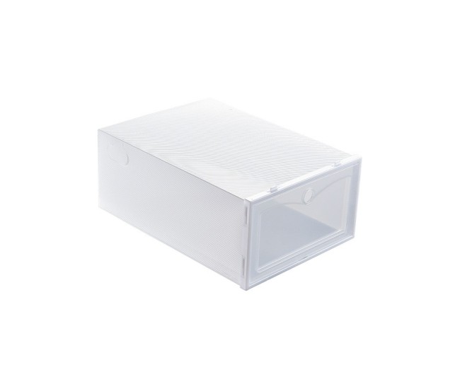 Cutie pentru Pantofi, Flippy, Tip Sertar, din Plastic, Stivuibila, Usa Frontala, 33 x 23 x 13 cm, Transparent Cutie pentru Pantofi, Flippy, Tip Sertar, din Plastic, Stivuibila, Usa Frontala, 33 x 23 x 13 cm, Transparent