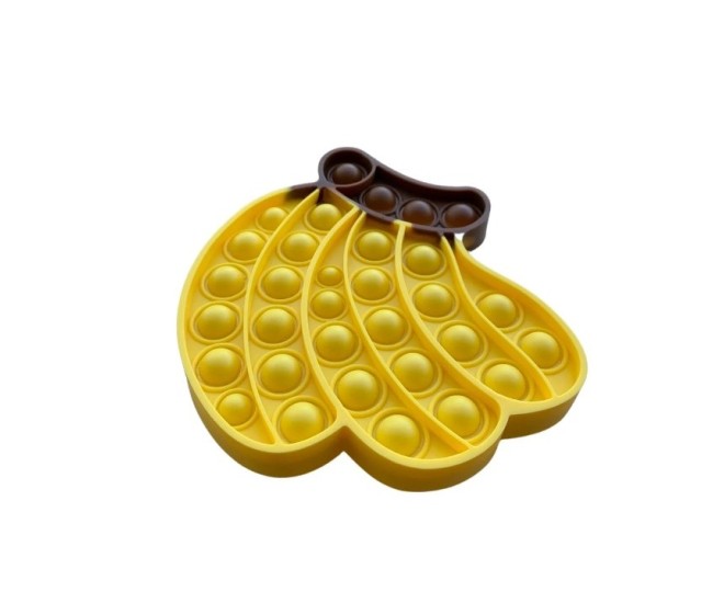 Jucarie antistres din silicon, Flippy, Pop It Now and Flip It, Banane, Galben
